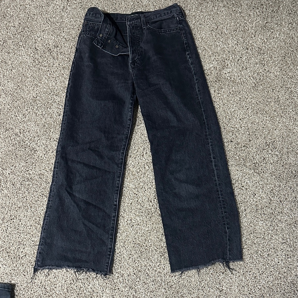 Aritzia Black Wide-Leg Jeans